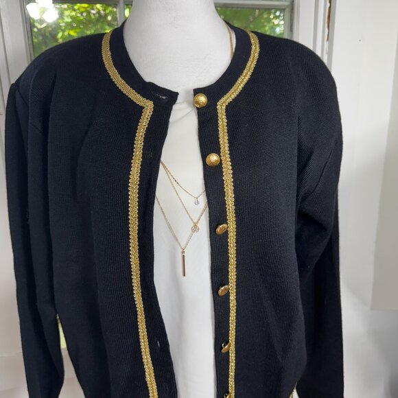 Talbots Ladies Sweater Jacket Size medium Black NWT - Picture 3 of 12